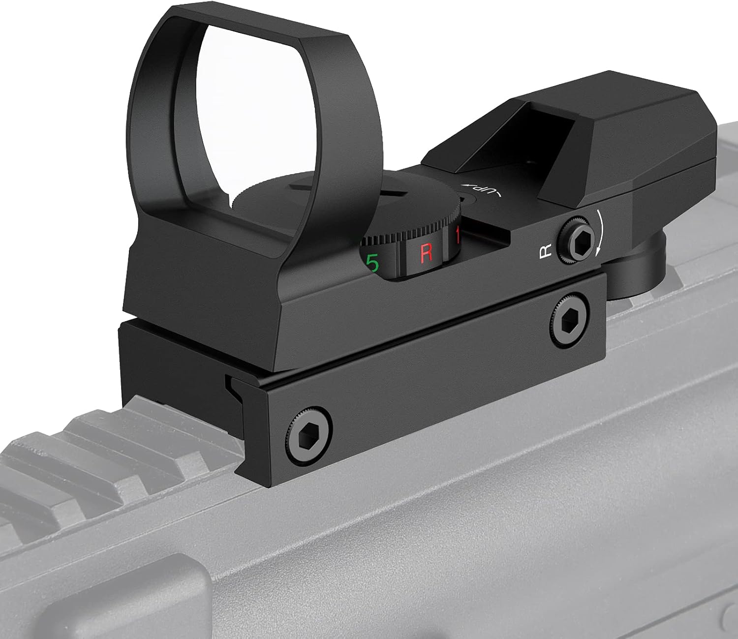 EZshoot Red Green Dot Gun Sight Scope Reflex Sight, 4 Adjustable Reticles Holographic Optic with 20mm Rail Mount : Sports & Outdoors