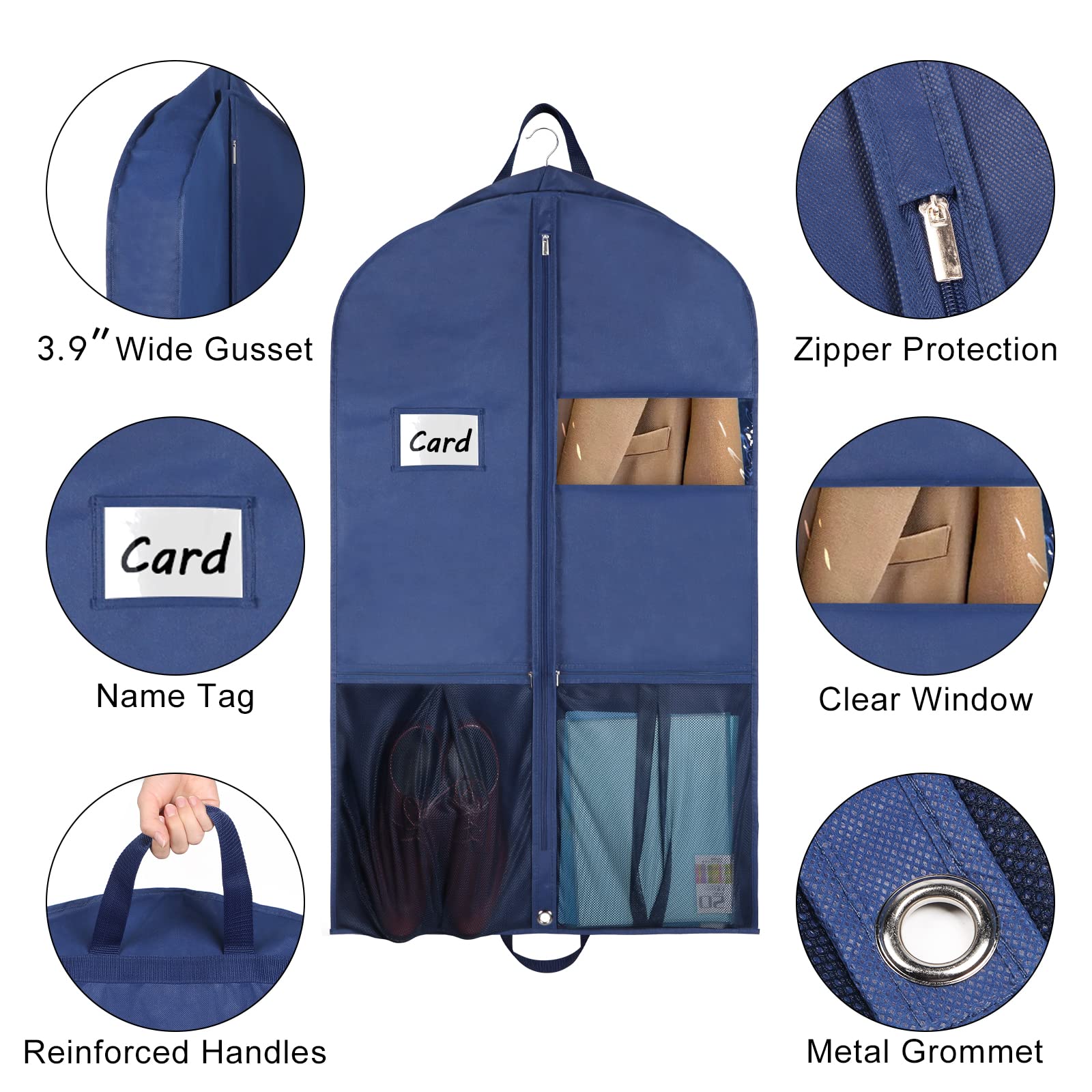 Zilink Bolsa de ropa para viajes y almacenamiento, 43 pulgadas, juego de 2
