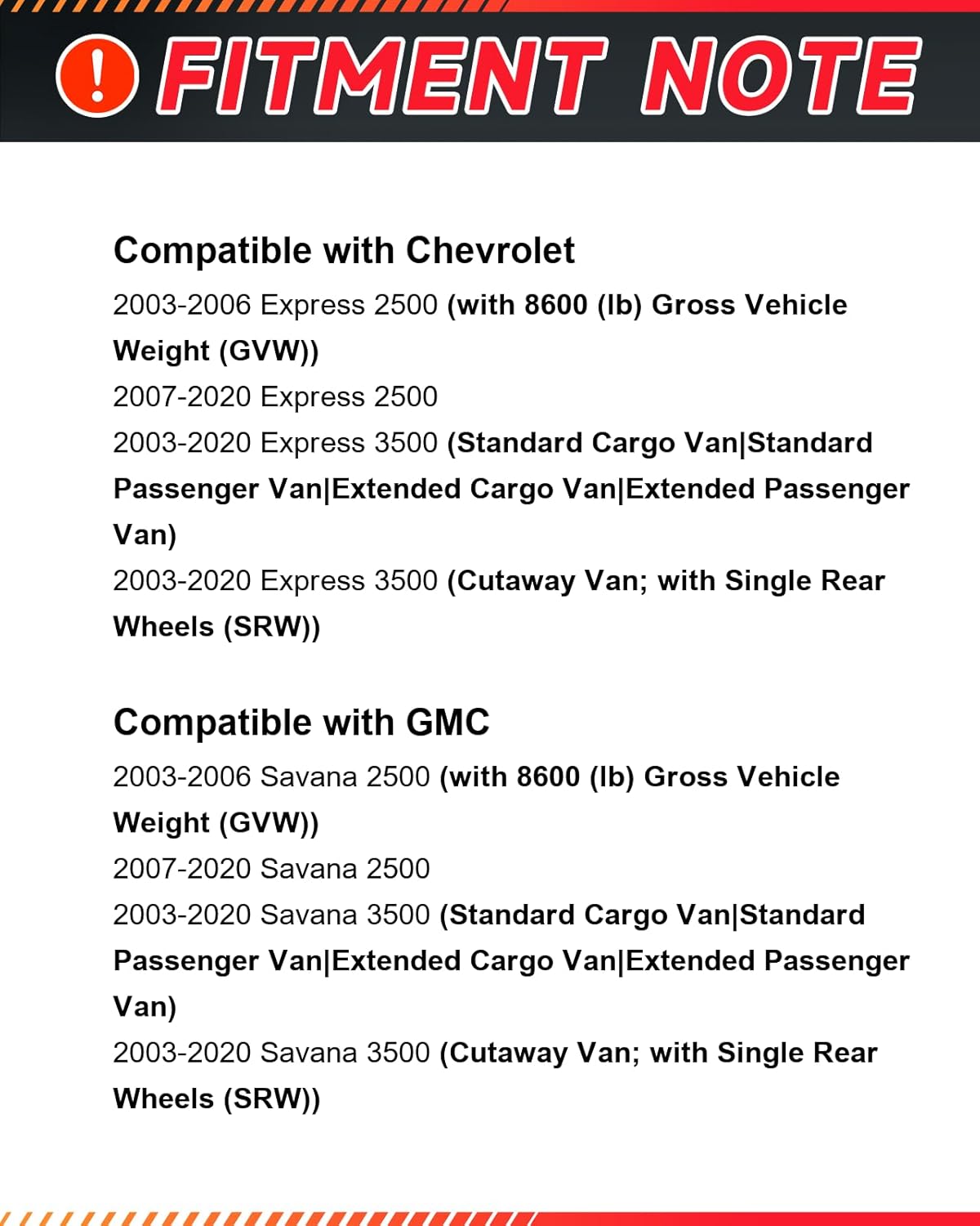 Rear Disc Brake Caliper Assembly Compatible with Chevy Express 3500 2500 2003-2020, GMC Savana 3500 2500 2003-2020, Replacement 18-B4934 18-B4935, Caliper with Bracket Set of 2