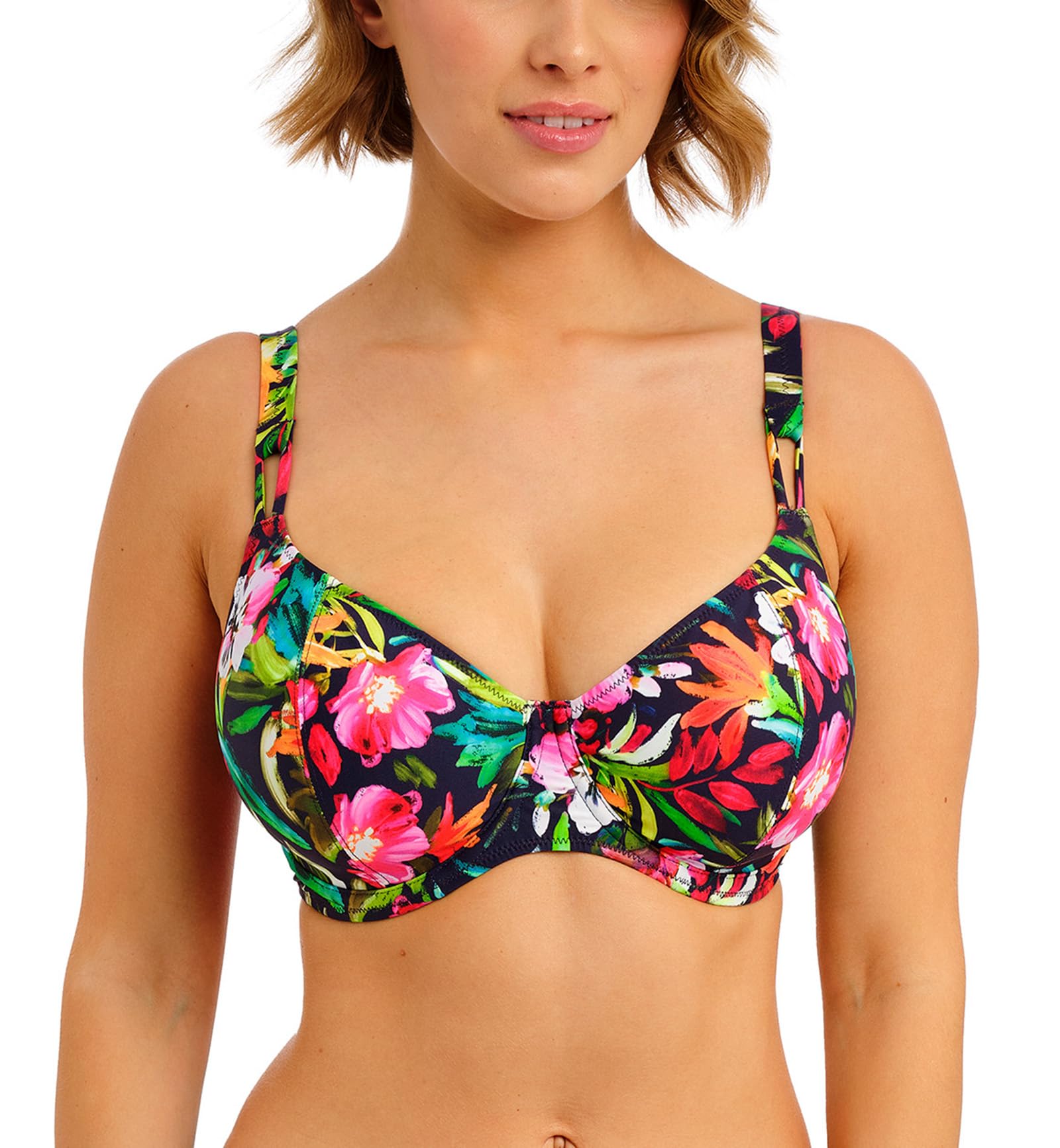 Freya Swim Women's Kailua Shores Underwire Plunge Bikini Top, Midnight, 34GG US