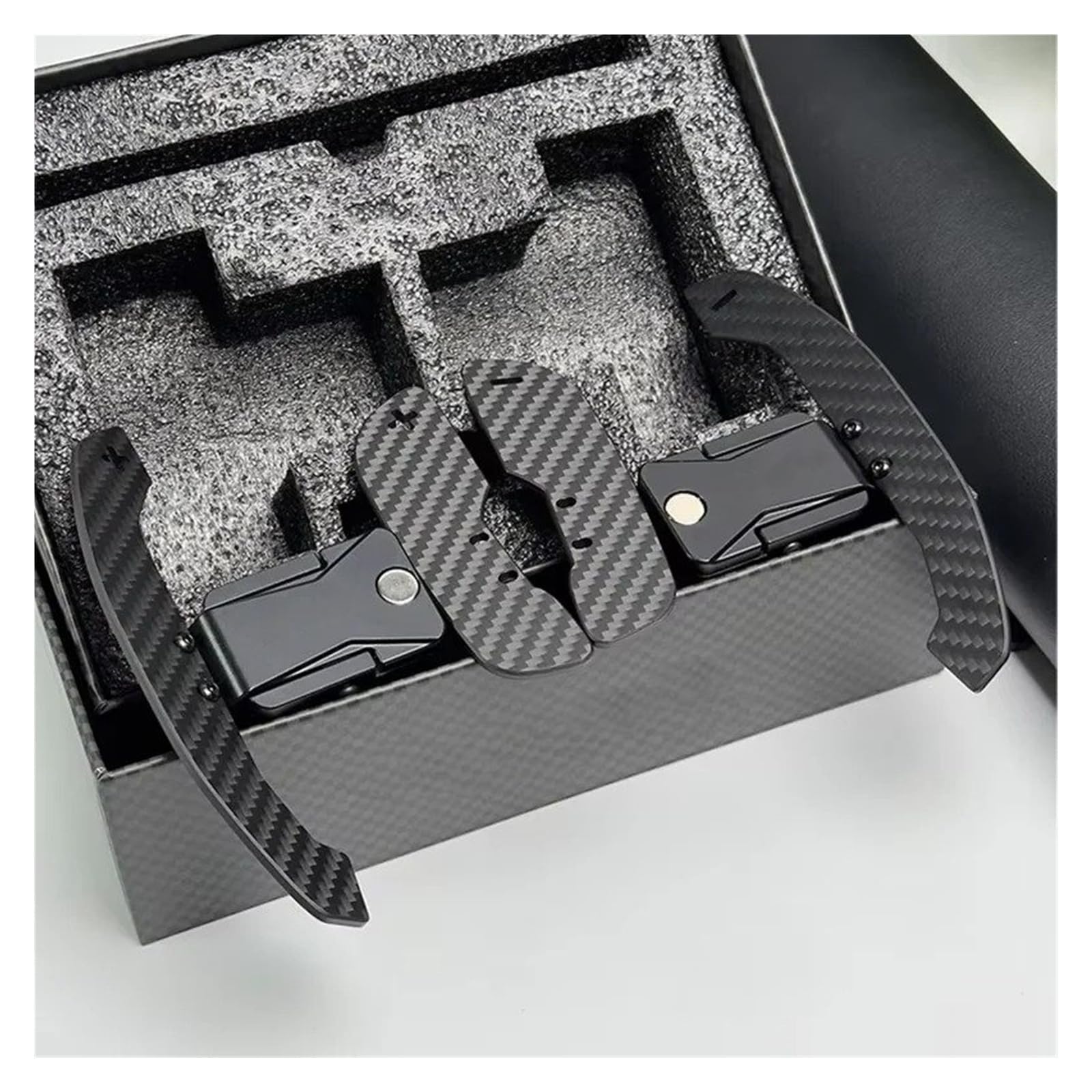 Xxiucj Car Paddle Shifter Extensions for BMW for M340i for G20 G30 G21 G23 G26 G80 Carbon Fiber Magnetic Shift Paddle Automatic Transmission(3M)