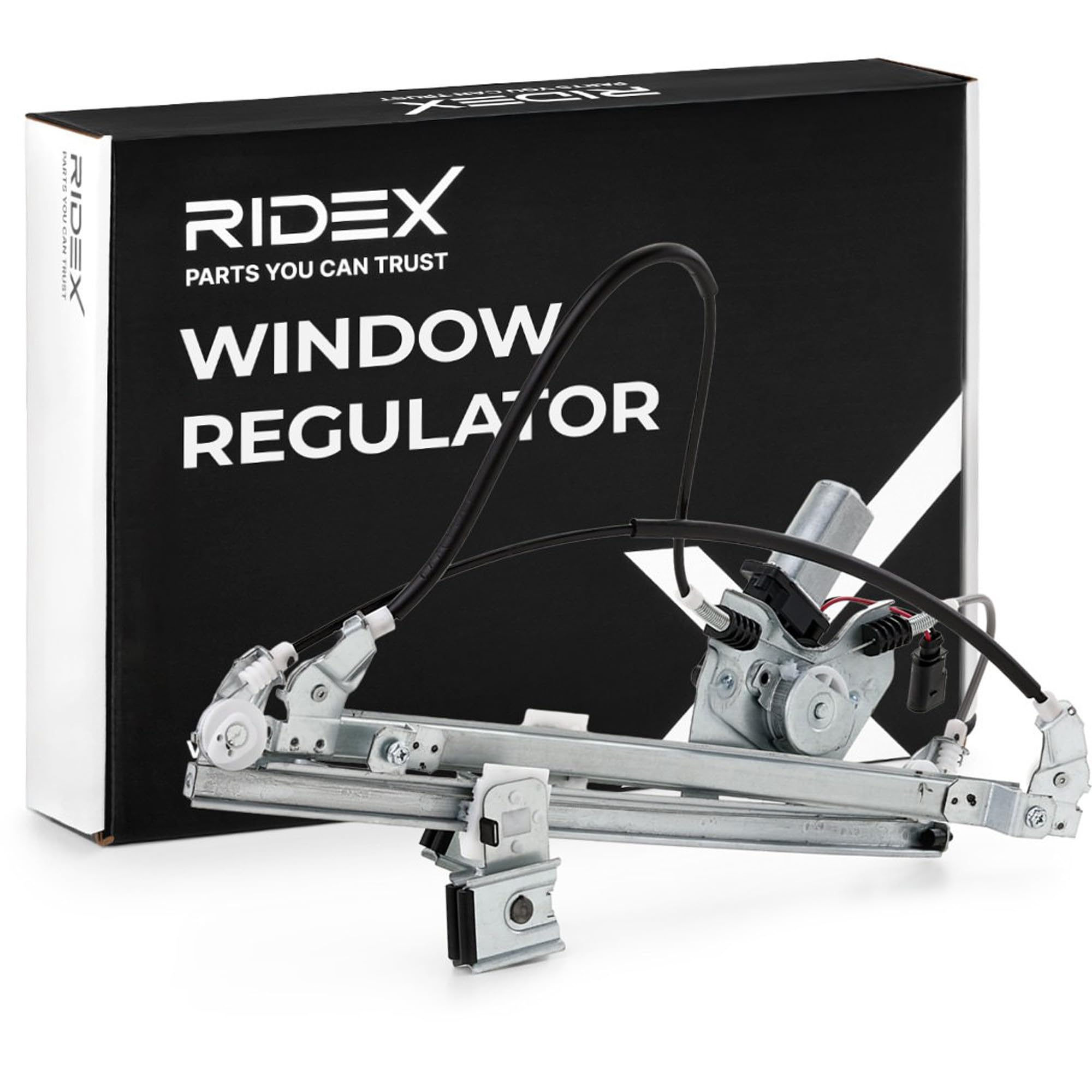 RIDEX 1561W0195 Elevalunas eléctrico Delante, Izquierda con electromotor Compatible con FORD Focus Mk1 Hatchback DAW, DBW