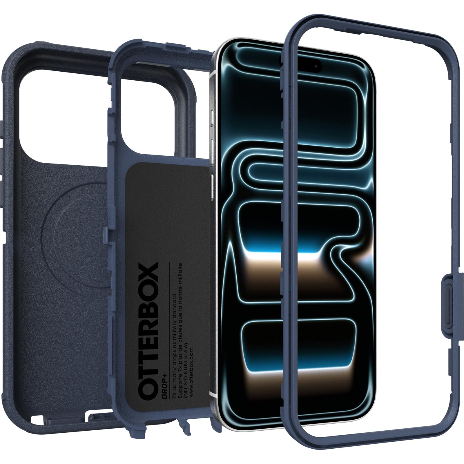 Otterbox Defender Series Pro MagSafe Funda para iPhone 17 Pro MAX, a Prueba de Golpes, a Prueba de caídas, ultrarresistente, Testada 7X con estándares Militares anticaídas, Azul