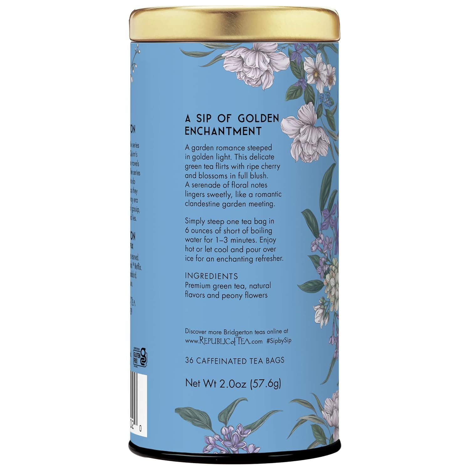 The Republic of Tea — Bridgerton Sophie & Benedict Love in Bloom Green Tea, 36 Tea Bags - Image 3