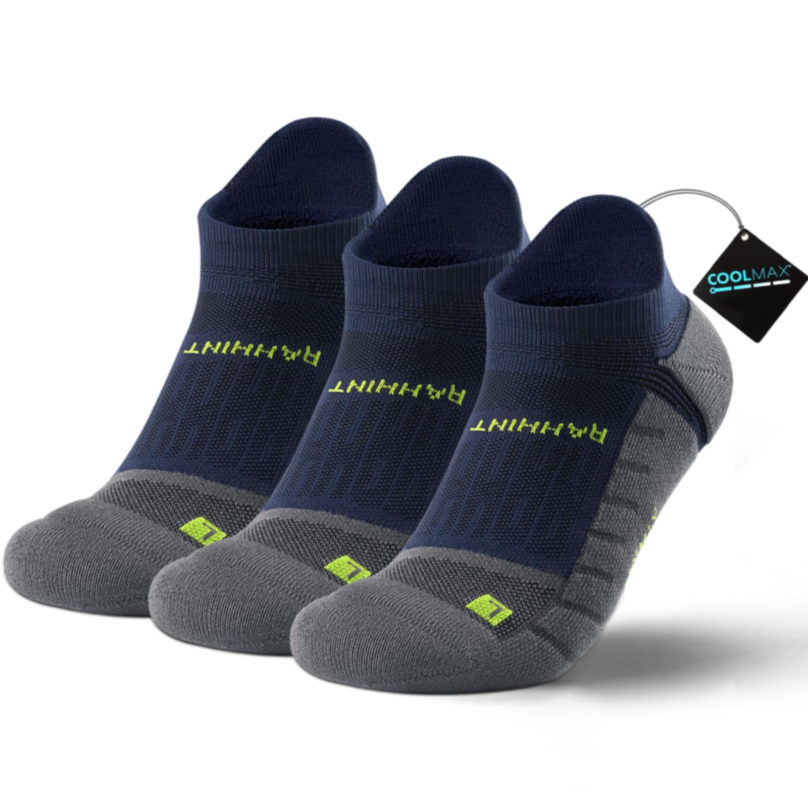 Coolmax 3 Pack Laufsocken Sneaker Socken Kurz Wandersocken Kompressionssocken Damen Herren Sportsocken Anti-Blasen-socken Running Socks Low Cut, Atmungsaktiv und Schweißableitend