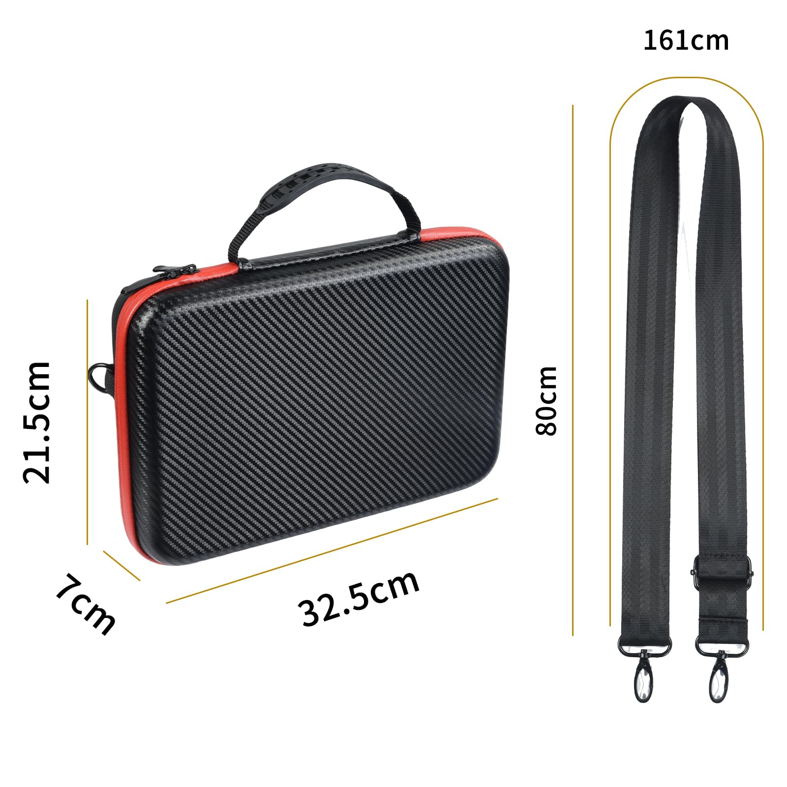 UTEBIT Borsa per valigie Insta360 X5, borsa a tracolla impermeabile portatile con tracolla, custodia a prova di caduta per accessori Insta 360 X5