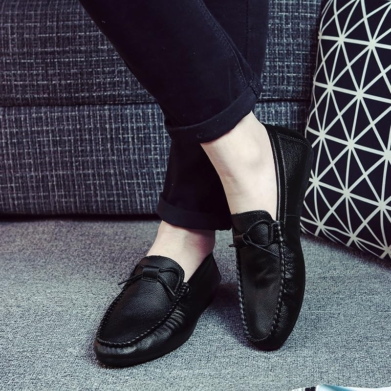 Men Party Loafers Vegan Leather Outdoor Round Toe Anti-Slip Slip Resistant Rubber Sole Shoe for Casual Wedding Party Prom Slip On4