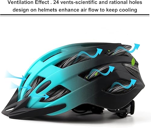 Miniatura 7 de Cascos de bicicleta para adultos, casco de bicicleta ajustable para hombre y mujer, casco ligero de carretera y montaña, ciclismo de seguridad con