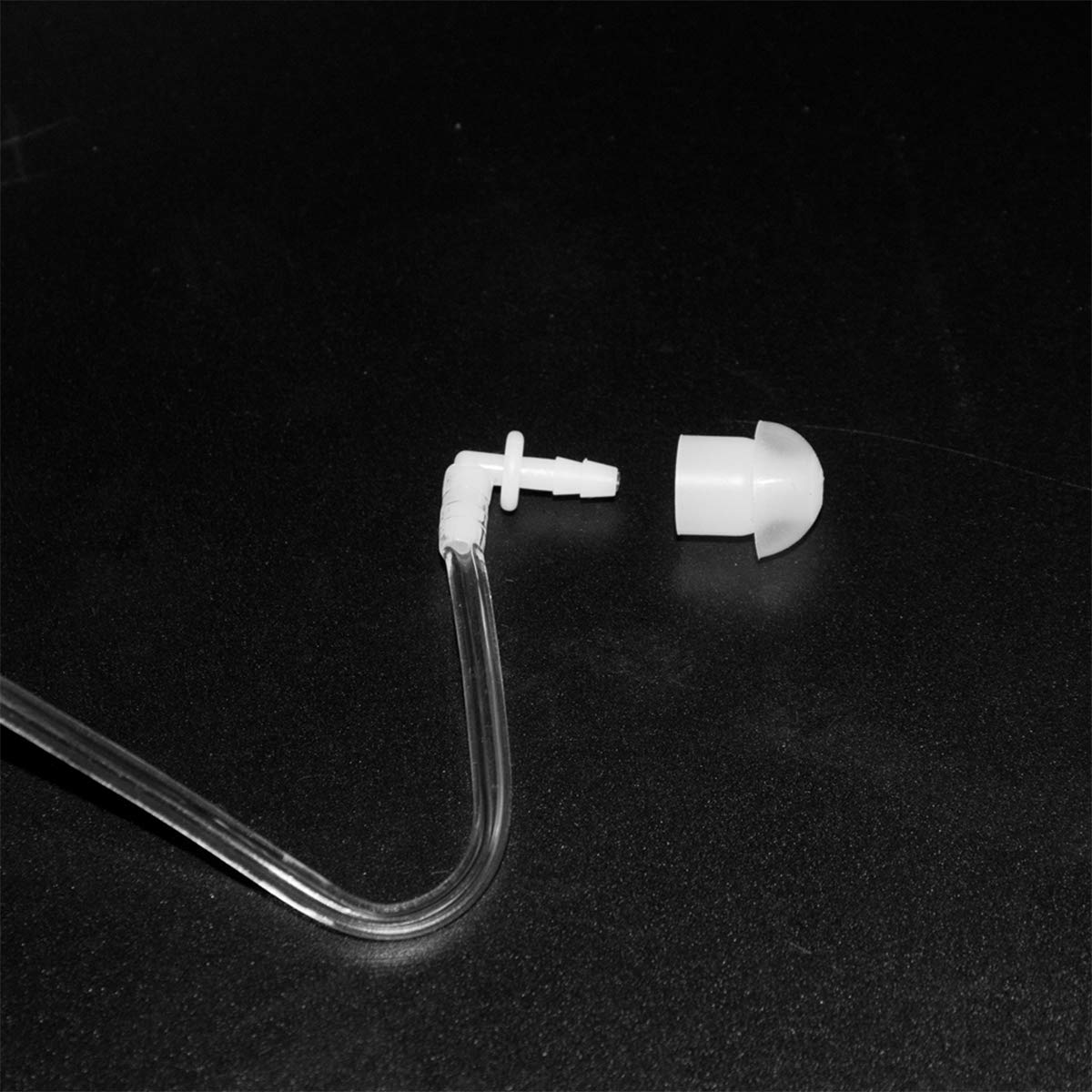 Cuffia Auricolare Con Tubo Sonoro 3.5mm HYS TC-617-1N – Trasparente, Con Clip, Per Ricetrasmettitori E Radio, Silicone Medicale, Per Ambienti Rumorosi