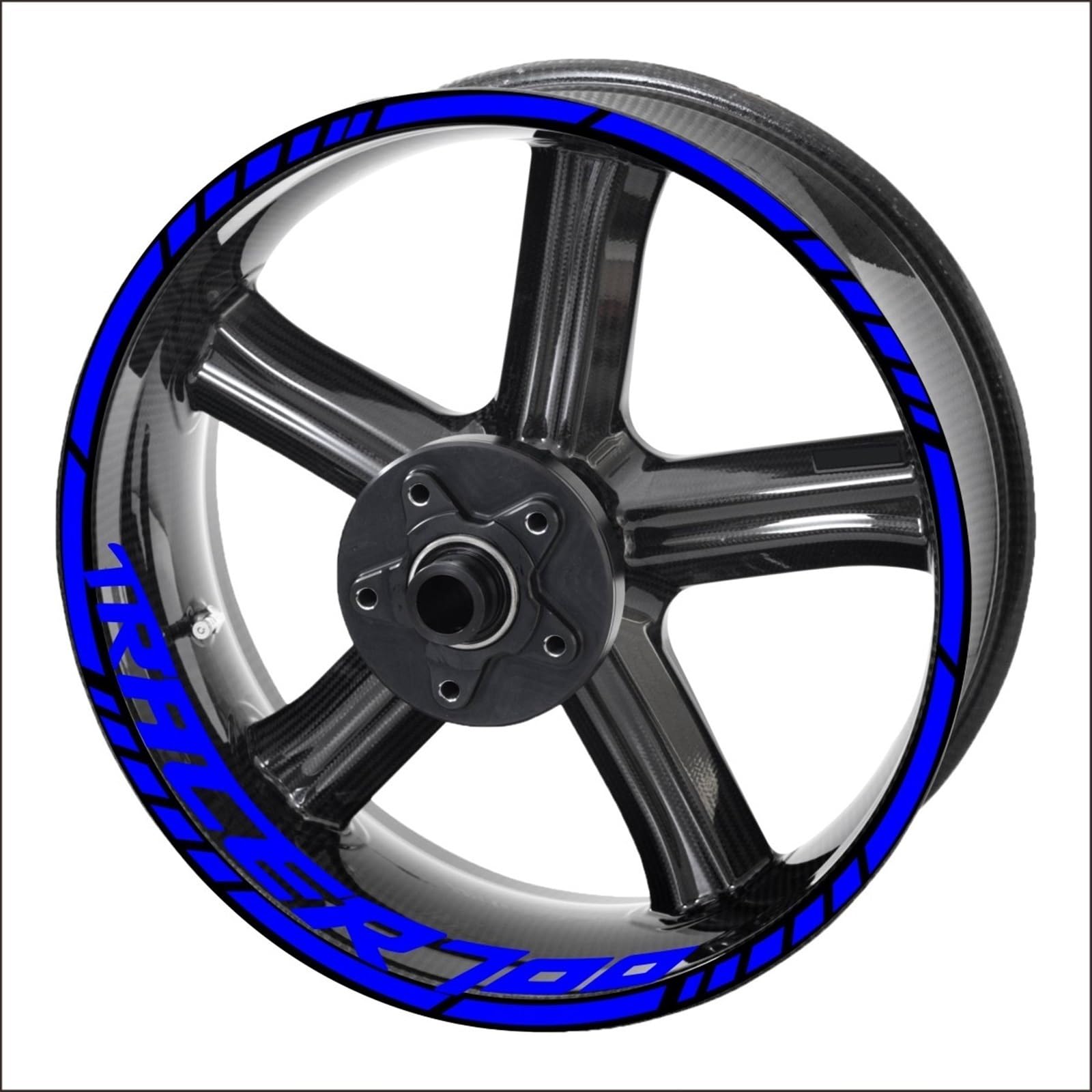 Motorcycle Inner and Outer Wheel Hub Decal Decorative Rim Waterproof Sticker for Yamaha Tracer 9 900 700 Gt Decorative(Color2)