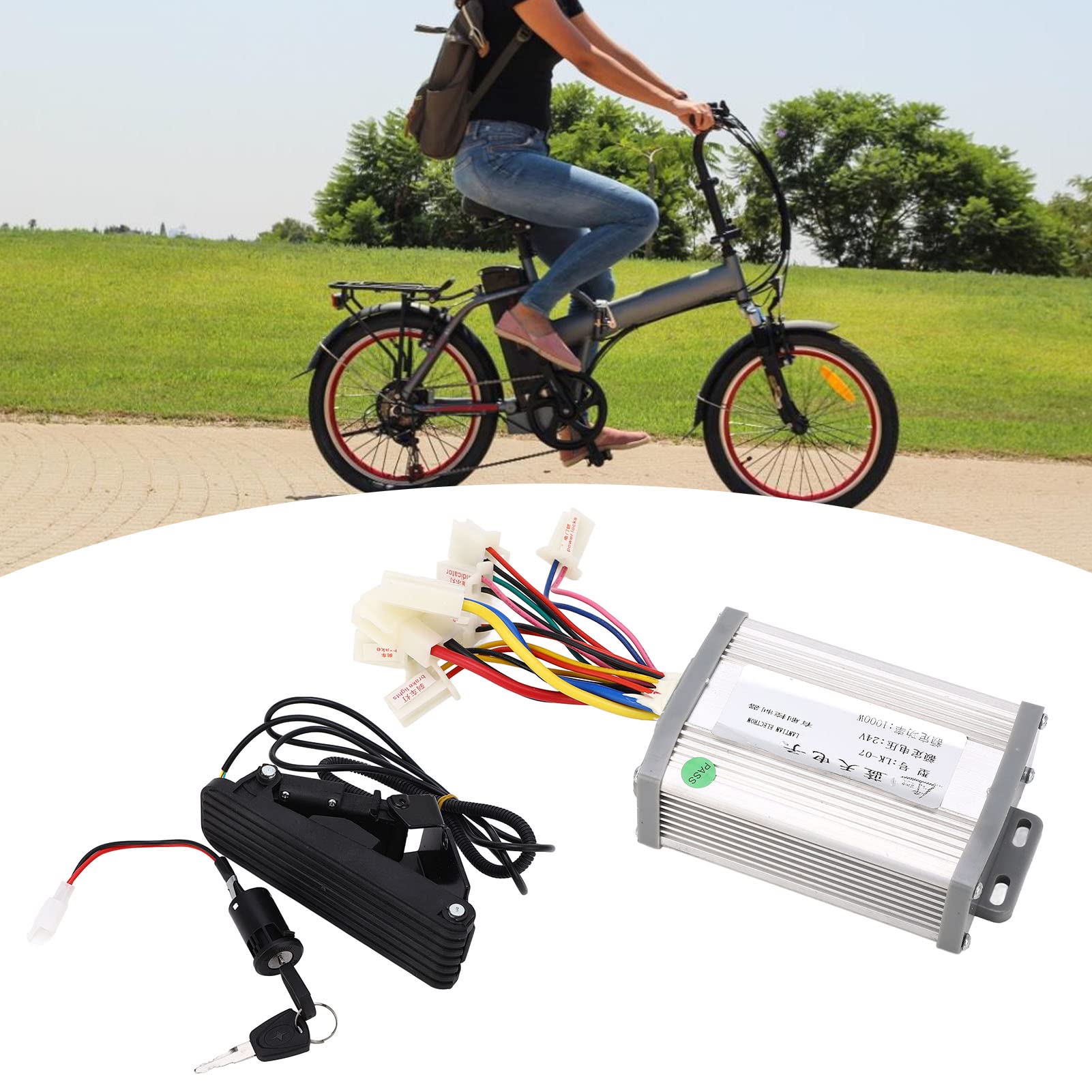 Haofy 24 V 1000W Gebürstete Elektrofahrradsteuerung mit Pedal -Drosselklappen -Kit für Stabil