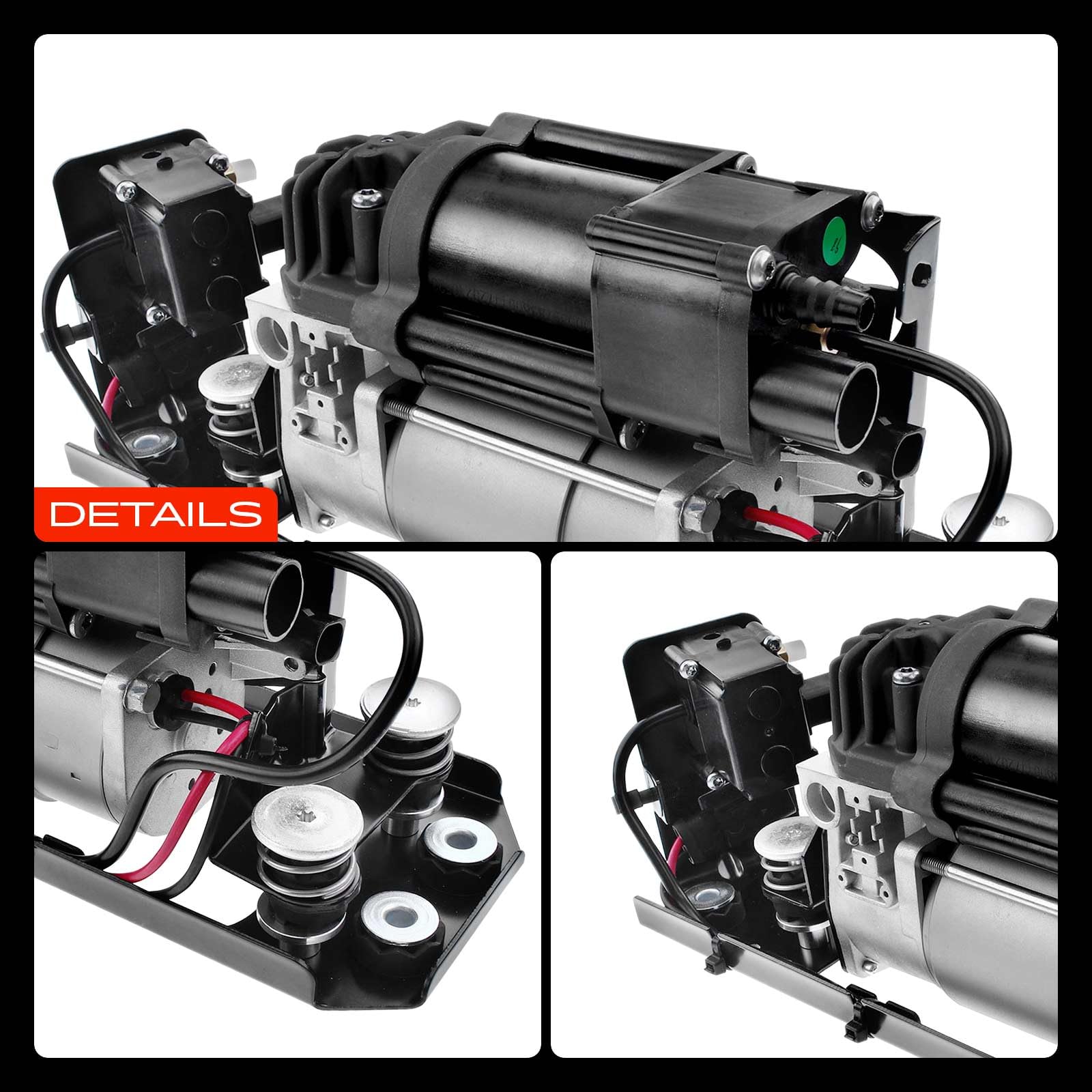 Frankberg Compresor de suspensión neumática con soporte y bloque de | Compatible con: Serie 5 Gran Turismo F07, Serie 7 F01 F02 F03 F04, Serie 5 Touring F11