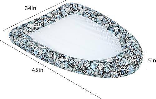 Miniatura 5 de FindUWill Flotadores inflables de piscina para adultos, sillas de piscina cómodas cubiertas de tela, tumbona de piscina de bronceado multiusos,