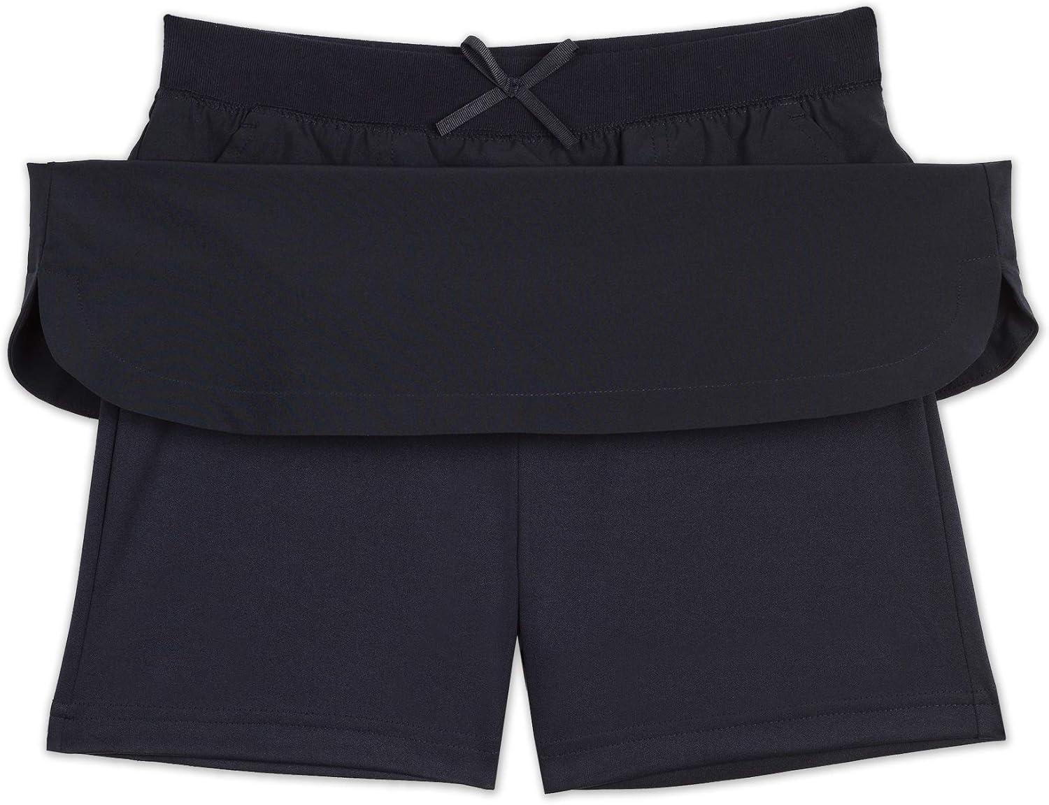 Nautica girls School Uniform Performance Scooter Skirt With Undershorts, Pull-on, Knit Waistband & Functional Pockets