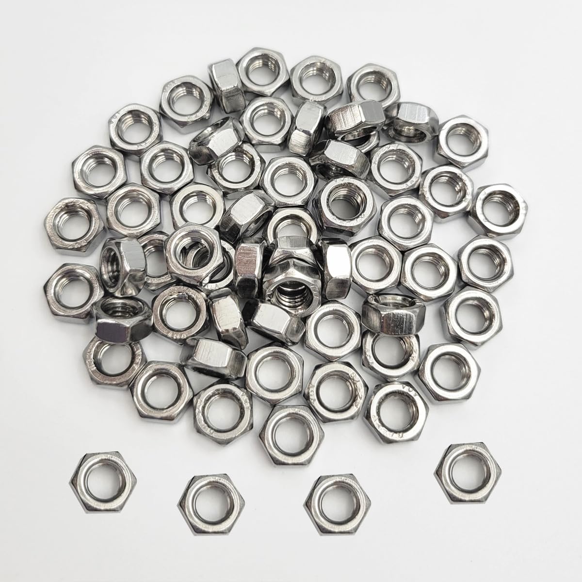M8 Stainless Steel Hex Nuts - 30pcs -8 M8 Stainless Steel Hex Nuts - 30pcs -8