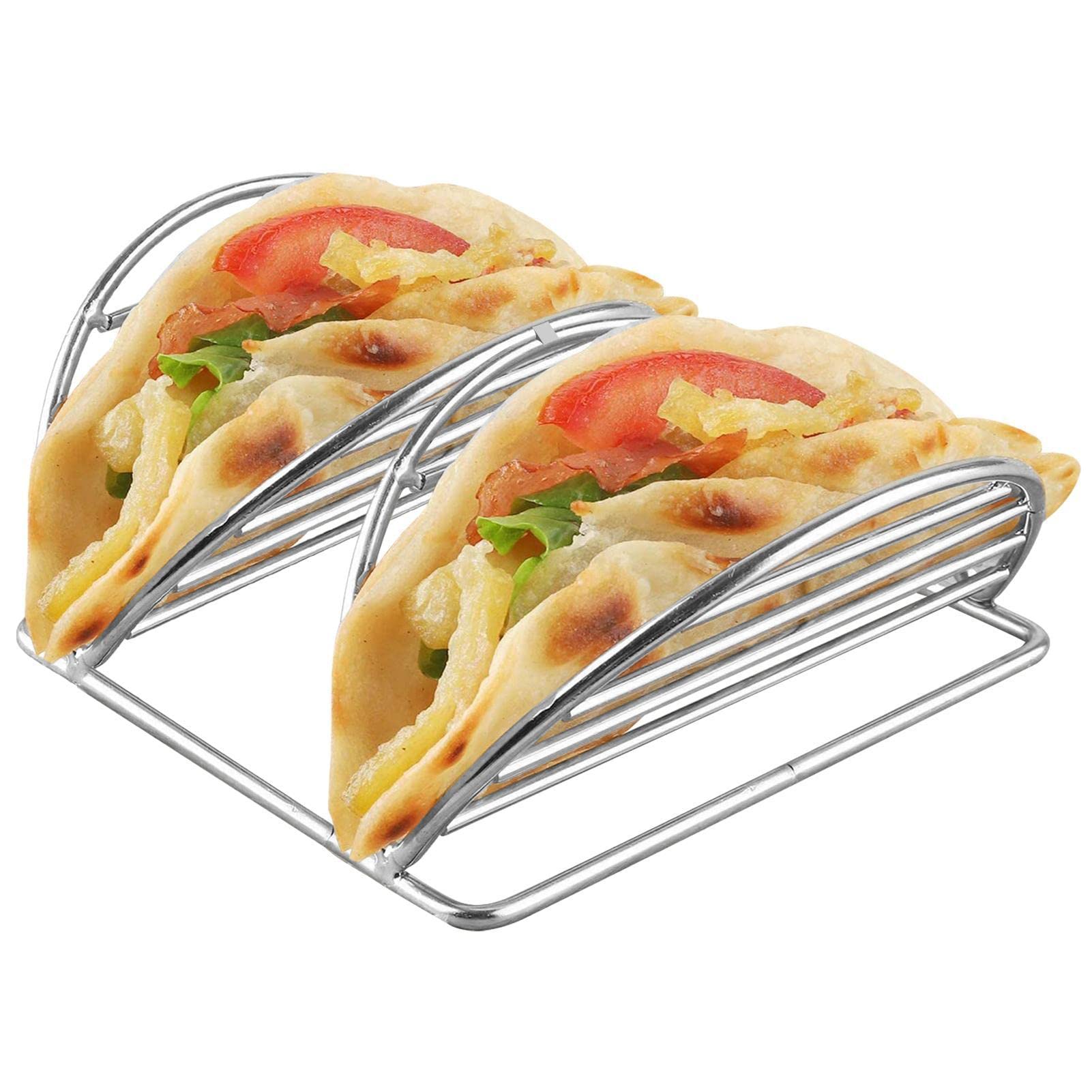 Zcsxk Second Floor Tacos | Stainless Steel V-Shaped Taco Tray | Stylish Taco Holders, Shelf Holds Tacos Keeps Shells Upright, Oven Safe