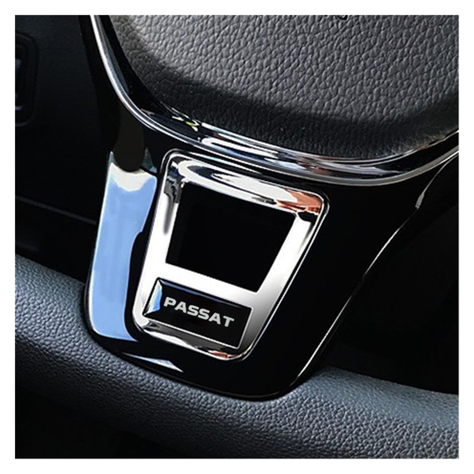 KUWAYO for Volkswagen Polo GTI Golf Passat Jetta Santana Scirocco Tiguan Artcon CC Rline R Logo Car Steering Wheel Sticker Accessories(Passat)