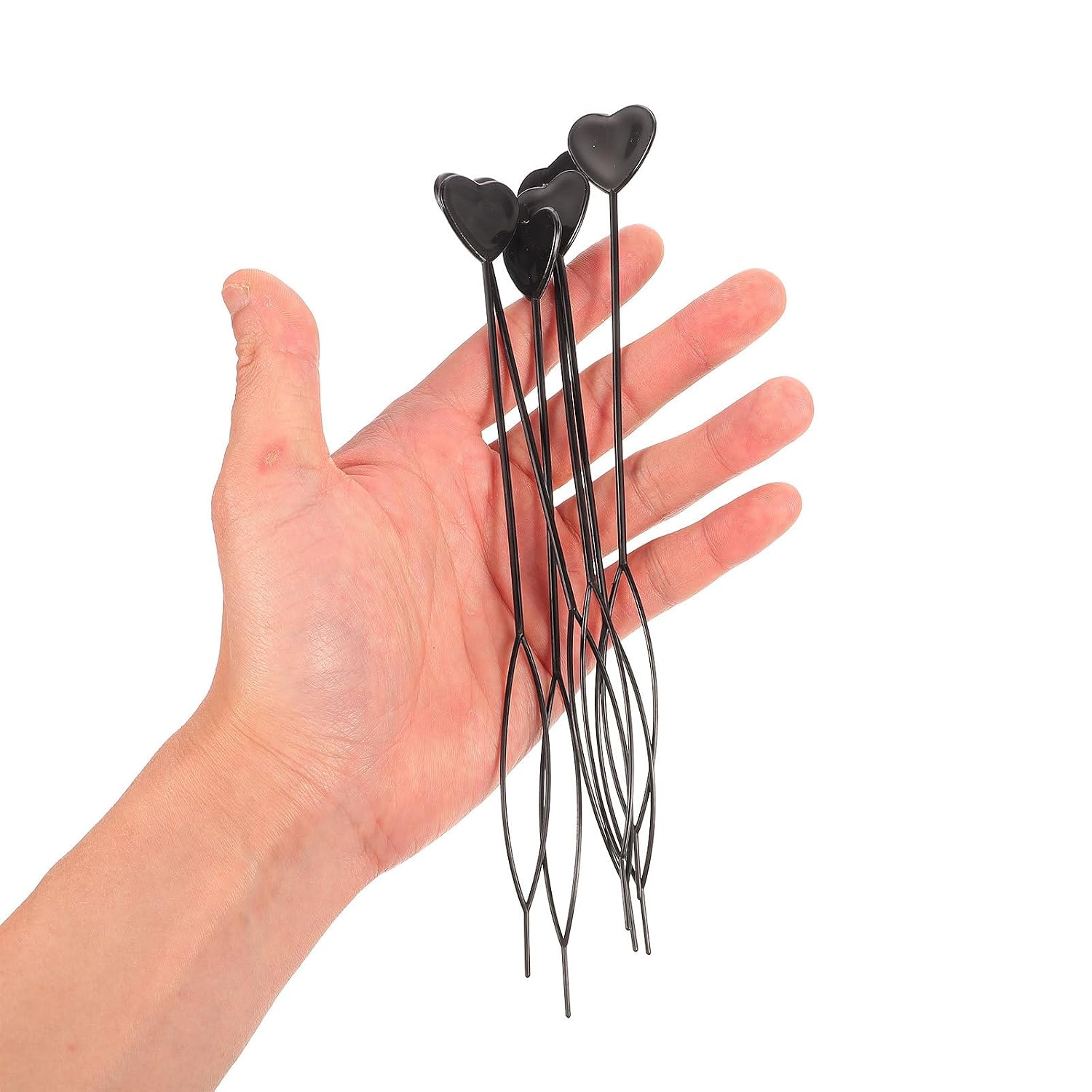 Uonlytech Hair Braid Tool 50pcs Plastic Topsy Tail Braid Maker for Loading Beads/Automatic Hair Styling Accessories - Black