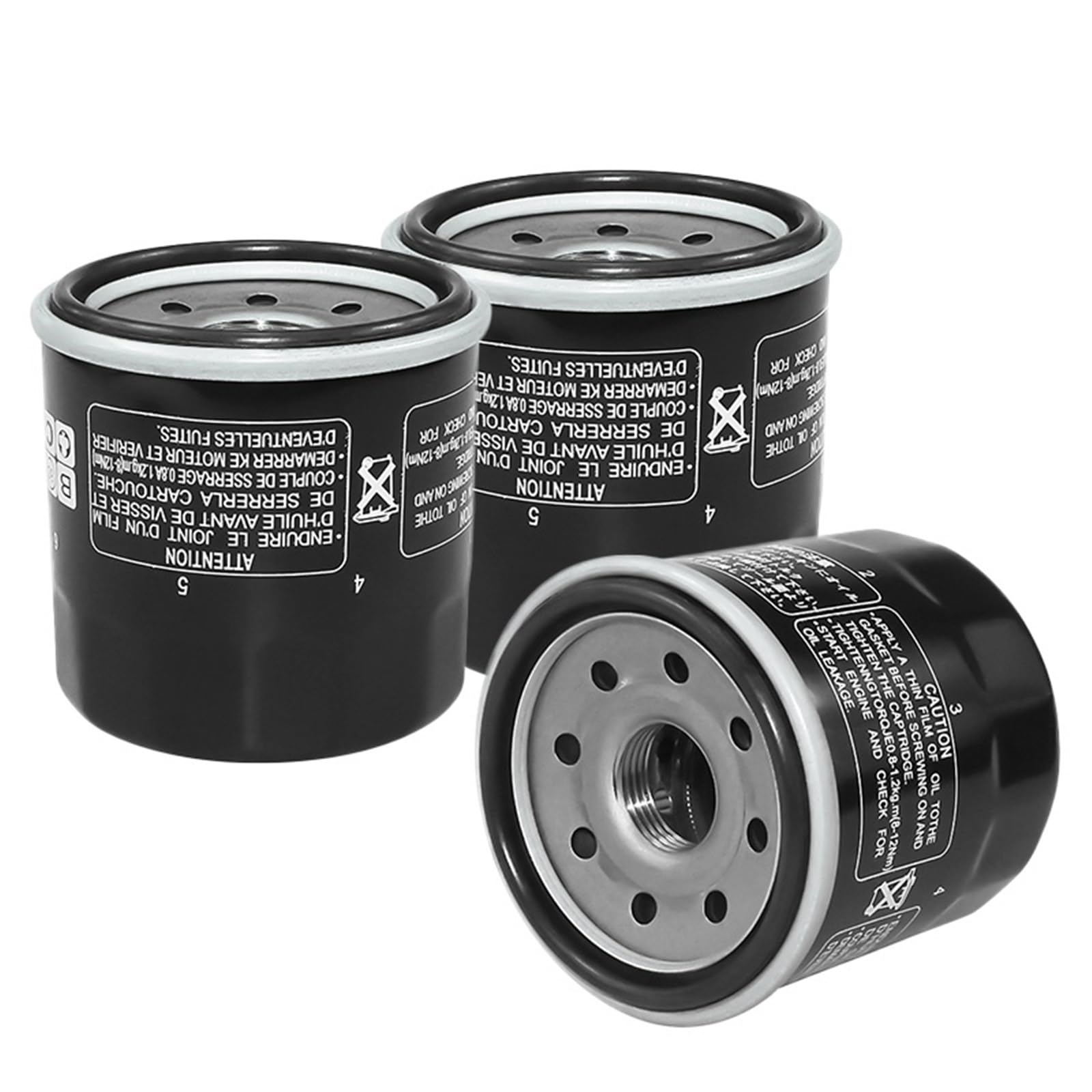 Filtro olio per motociclette Adatto per Yam&aha Grizzly YFM 350 400 Wolverine 450 550 660 Kodiak 700 YFM350X YFM450FX YFM550F 1/2/3 pezzi Filtro olio(Black 3)