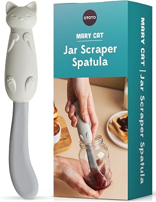 OTOTO Spatola Silicone – Leccapentole, Crepes, Gadget Cucina Divertenti Senza BPA (Mary Cat)