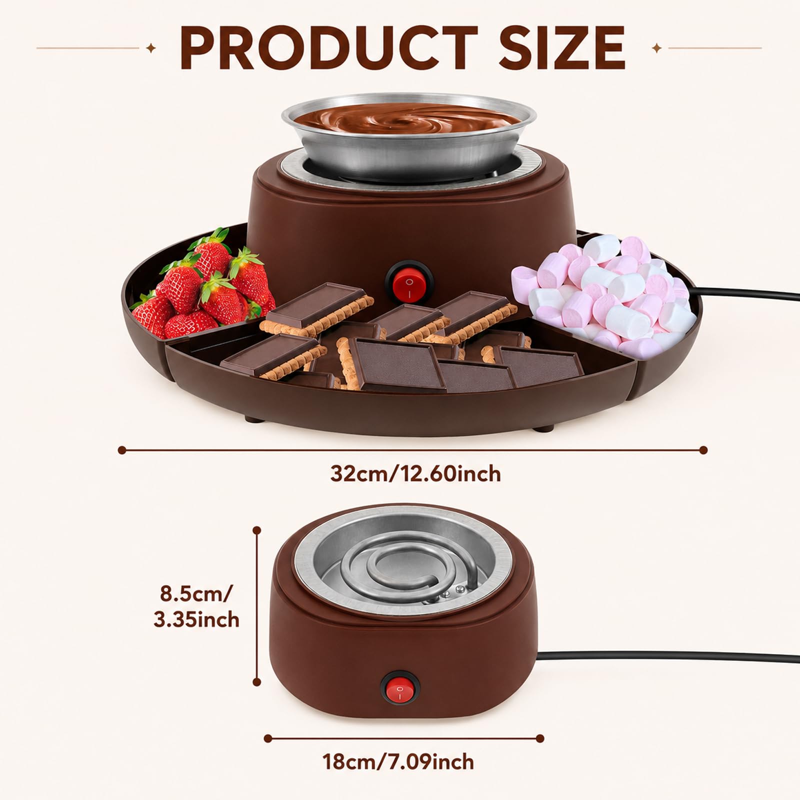Set 2 en 1 de S'Mores y Fondue, Tostador sin Llama con 4 Tenedores