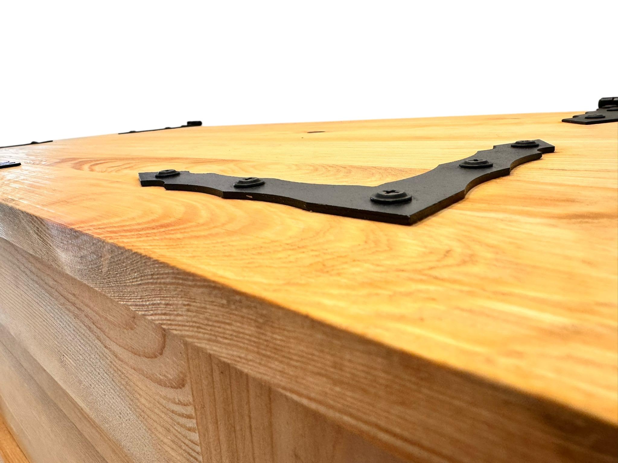weeco Holztruhe mit beweglichem Regal und Rädern, Holzkiste mit Schiebeschublade, Schatzkiste aus Holz, Aufbewahrungsbox klappbarem Deckel 80x47x45cm, 24kg, Eichenfarbe