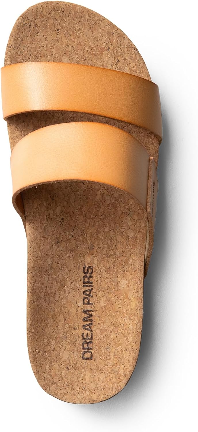 DREAM PAIRS Women's Platform Slides Sandals Comfortable Arch Support Footbed Two Strap Slip-on Fashion Beach Wedge Sandals - Image 4
