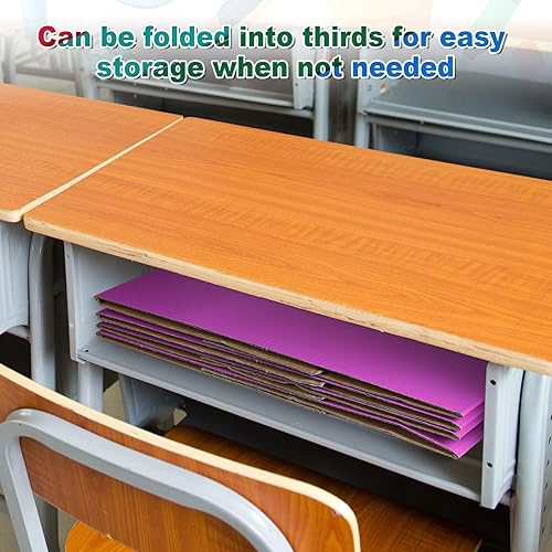 Miniatura 6 de SATINIOR 36 tableros de privacidad para escritorios de estudiantes, divisor de escritorio de aula, panel de privacidad, carpetas de privacidad para