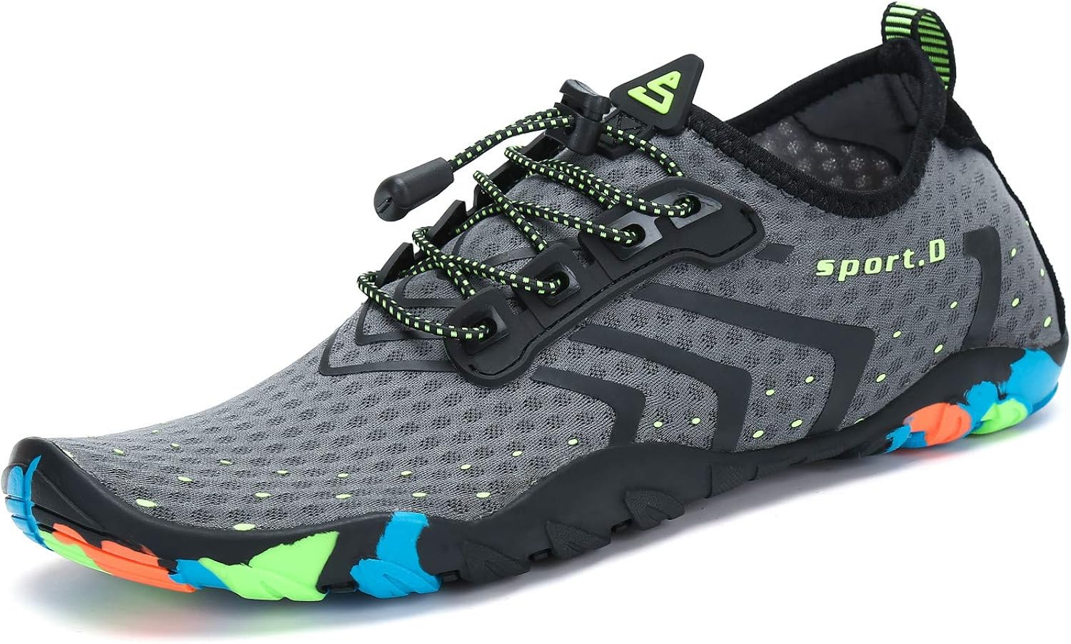 Mishansha Mens Womens Water Shoes Quick Dry Barefoot for Swim Diving Surf Aqua Sports Pool Beach Walking Yoga 5.5 Women/4 Men Battleship Grey