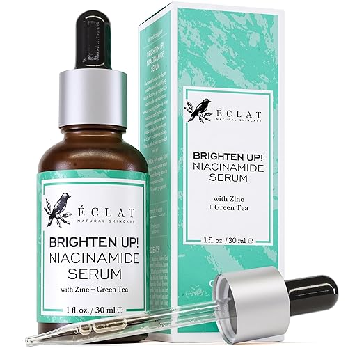 Eclat Skincare Suero de niacinamida clarificante, 12% niacinamida con zinc PCA y ácido hialurónico, fórmula hidratante y calmante, suero facial para