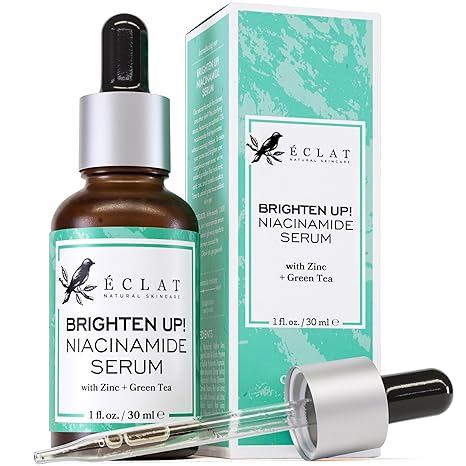 Eclat Skincare Clarifying Niacinamide Serum - 12% Niacinamide with Zinc PCA & Hyaluronic Acid - Hydrating & Soothing Formula - Facial Serum for Minimizing Pores and Improving Skin Texture 1 Fl Oz