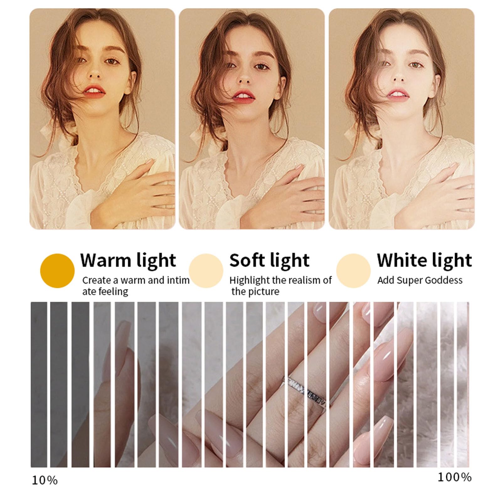 40W LED Half Moon Light do stanowiska do manicure (wtyczka UE)