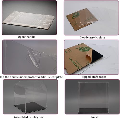 Miniatura 8 de Evron Estuche de exhibición para coleccionables, caja de acrílico transparente, funda de vidrio alternativo para exhibir figuras de acción,