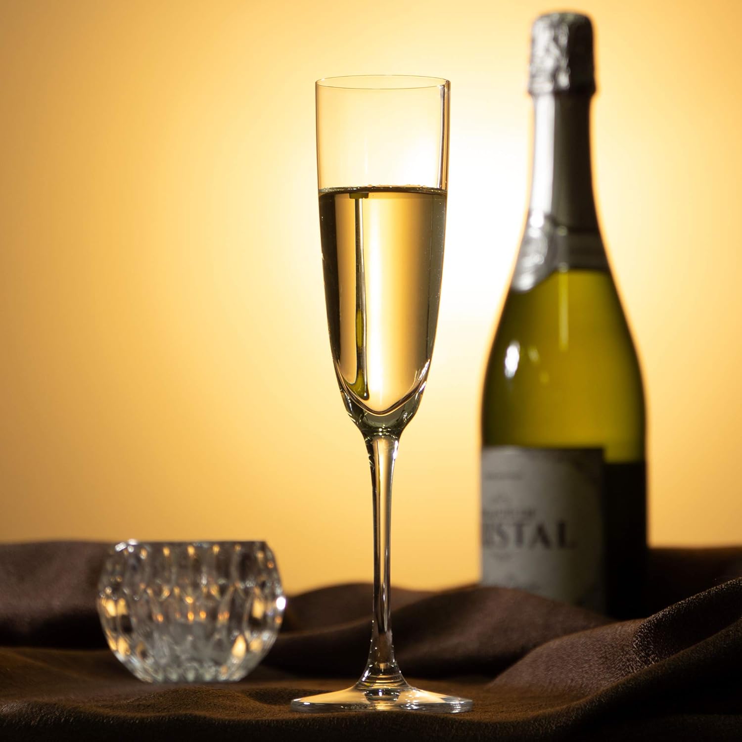 Toyo Sasaki Glass RN-11254CS-JAN-P DIAMANT Champagne Glass, Dishwasher Safe, Clear, 4.9 fl oz (145 ml), Set of 3