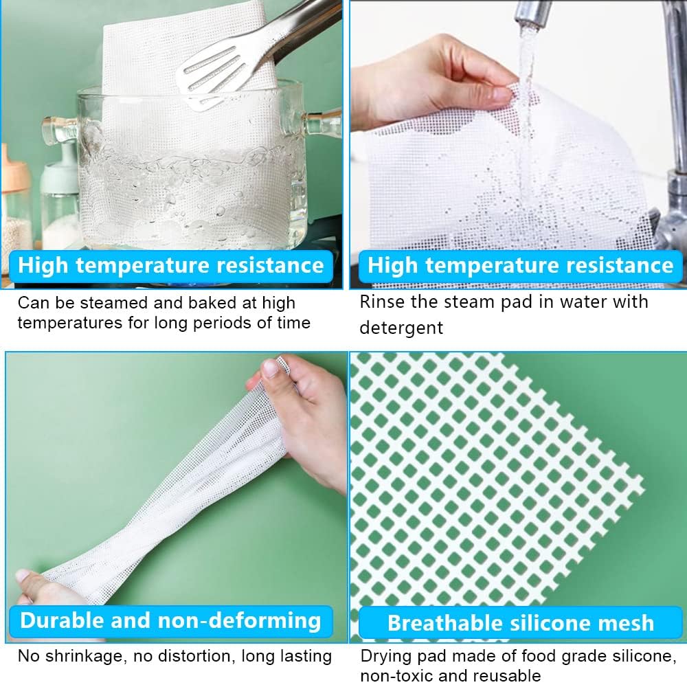 16 Unidades Hojas de Silicona para Deshidratador y Hojas de Teflón para Deshidratador Antiadherentes Reutilizable Alfombrillas Deshidratadoras de Frutas para Secador de Frutas y Alimentos
