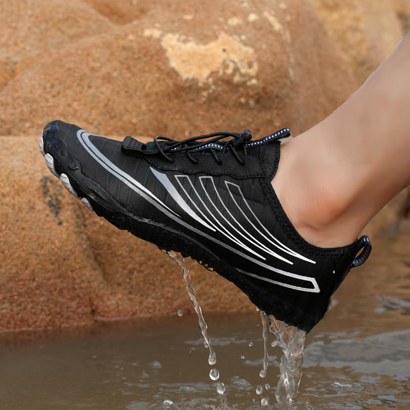 Wasserschuhe Für Männer Frauen Schnelltrocknende Strandschuhe Mit Drainagelöchern rutschfeste Sohle Für Surfen Laufen Fahren Pool Outdoor Sport Aqua Sneakers
