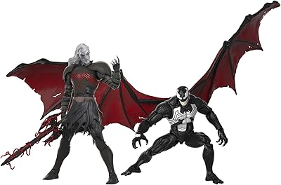 Spider-Man Marvel Legends Series 60th Anniversary , Knull and Venom 2-Pack King in Black 6-inch Action Figures, 5 Accessories