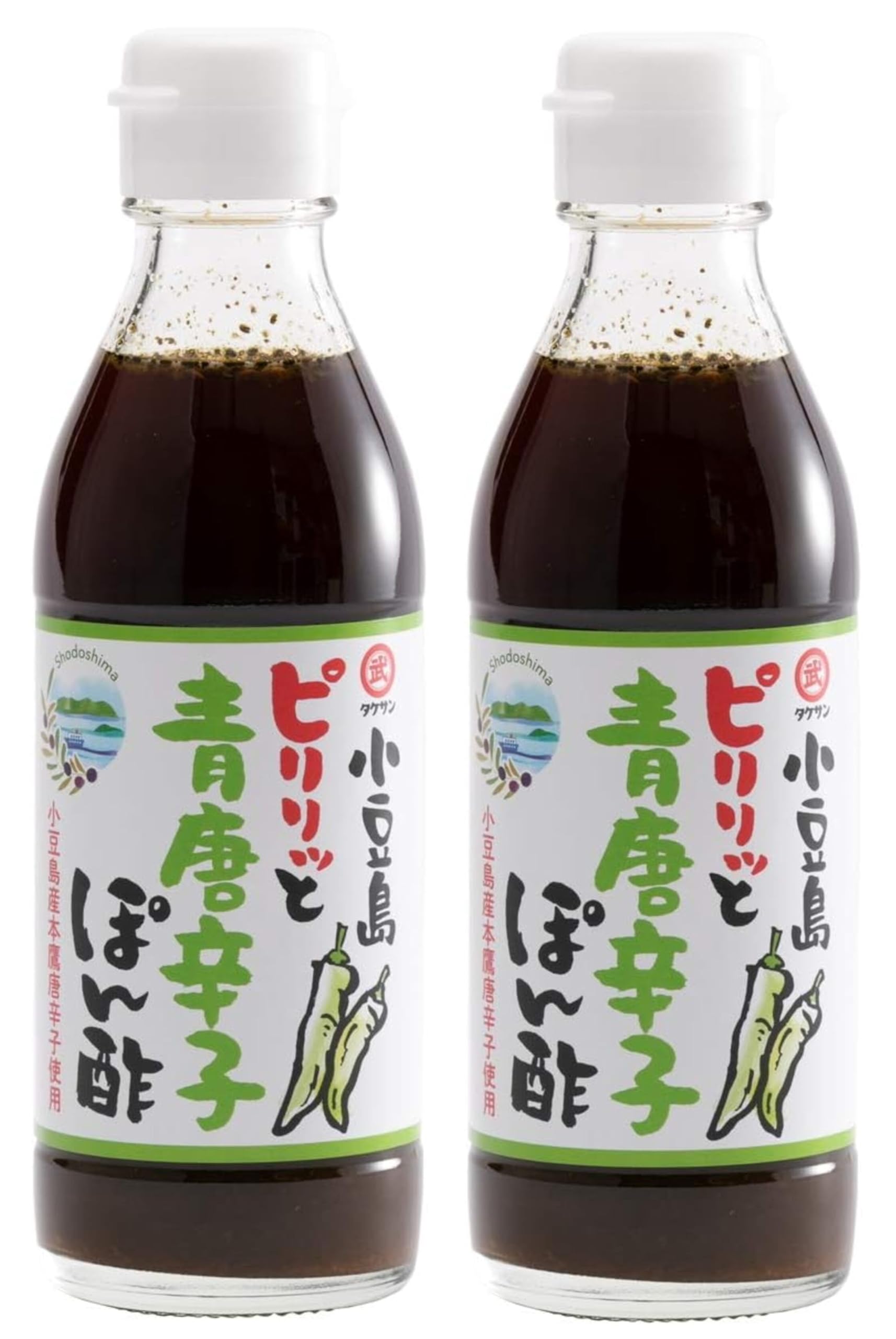 Amazon.co.jp: タケサン ポン酢 小豆島 ピリッと青唐辛子 ポン酢 200ml