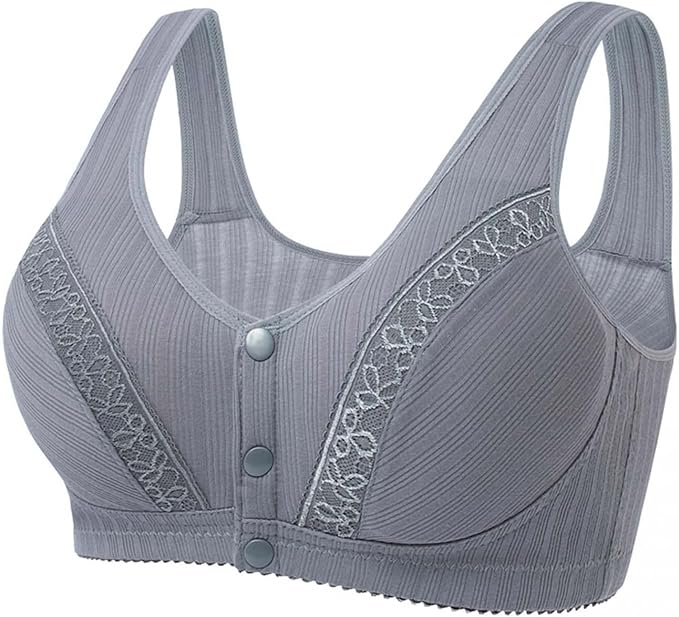 Front Fastening Bras for The Elderly Women's Convenient Front Button ...