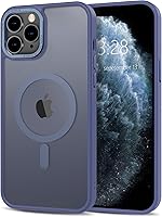 Vista 160 de Anuck - Funda magnética para iPhone 11 compatible con MagSafe, carcasa trasera mate translúcida dura, borde de TPU, delgada, resistente a impactos