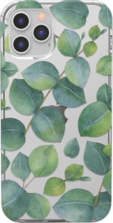 Casely iPhone 12/12 Pro Case | Leaf Me Alone | Green Floral Print | Classic Ultra Slim Design