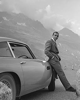 Eddy's Entertainment Sean Connery 1964 "Goldfinger Promotional Still Aston Martin DB5 James Bond 8x10 Silver Halide Archival Quality Reproduction Photo Print