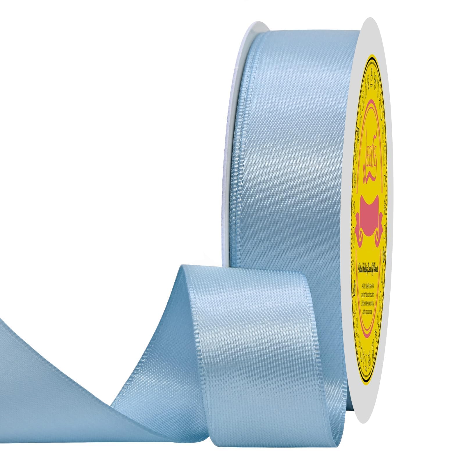 Double Face Dusty Blue Satin Ribbon 7/8 inch X 25 Yards Polyester Dusty Blue Ribbon for Gift Wrapping Very Suitable for Weddings Party Hair Bow Invitation Decorations and More
