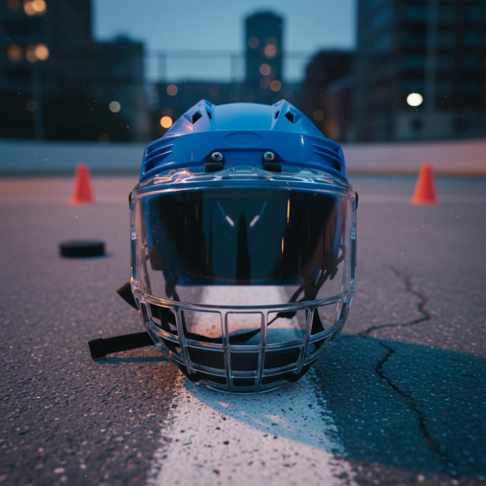 Casco da Hockey su Ghiaccio Visione Chiara Casco da Hockey in Linea Antigraffio Attrezzatura Sportiva