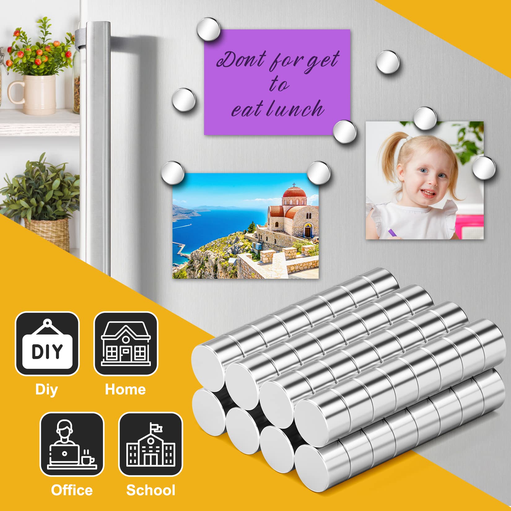 Snapklik.com : 60Pack Small Magnet Mini Magnets, Round Tiny Magnets ...