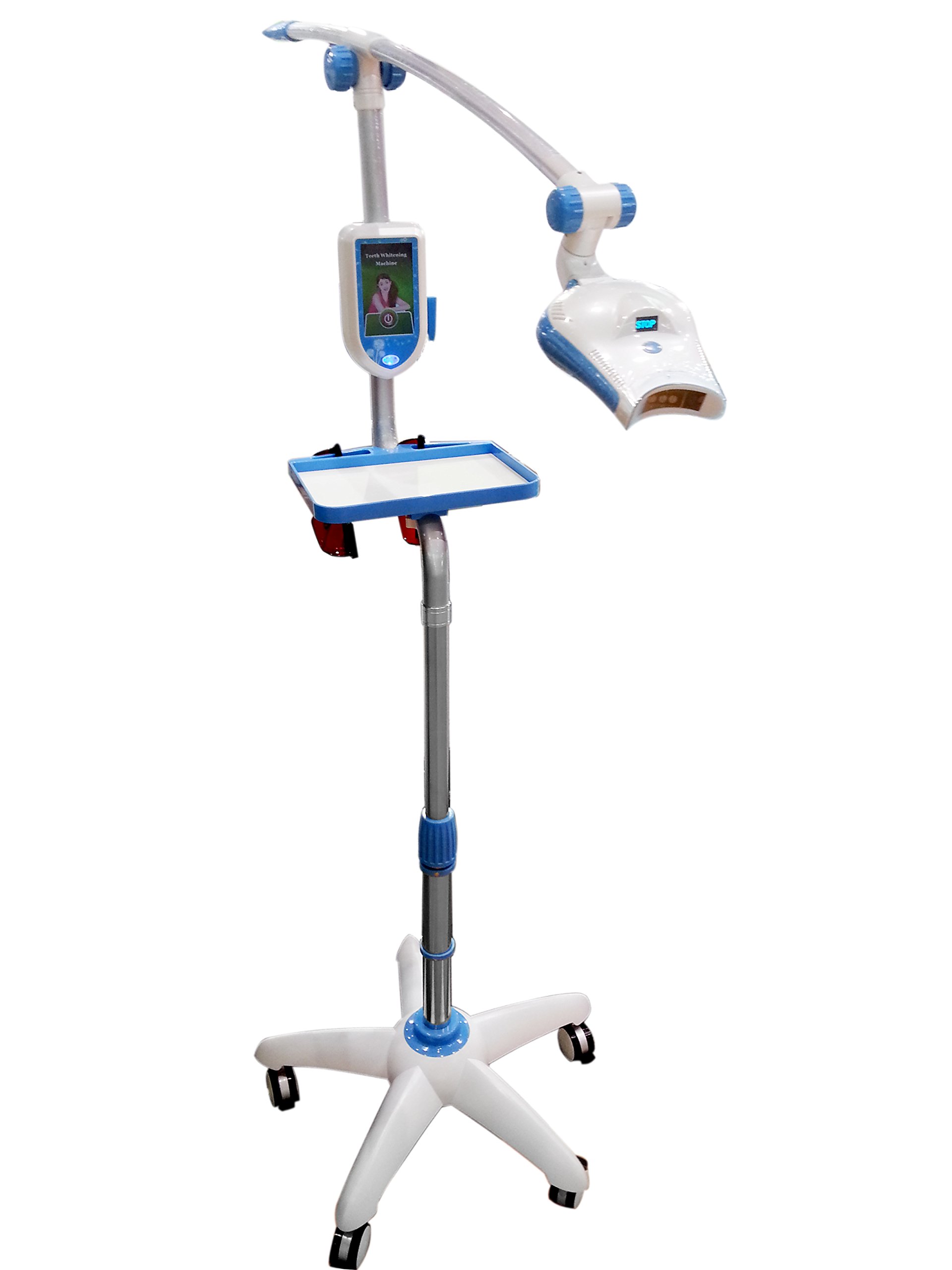 LED Light Mobile Teeth Whitening Machine MD885 with Two Goggles MD-885L with Tray Blue