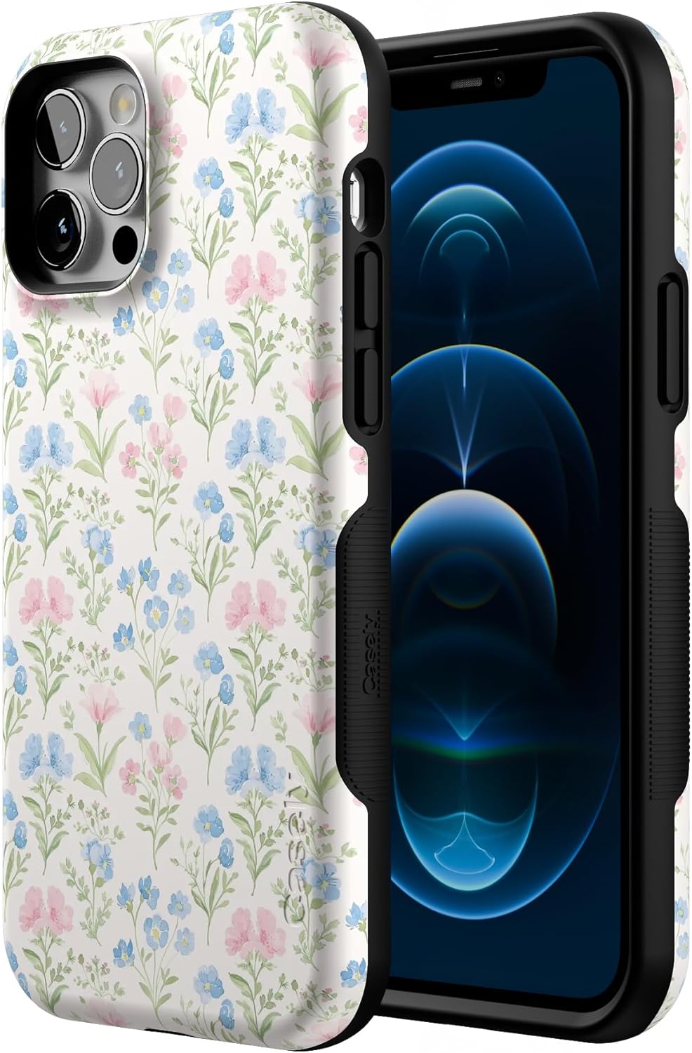 Casely iPhone 12/12 Pro Case | Pastel Garden | Sunday Best | Bold Protective Design | Compatible with MagSafe