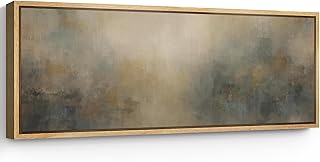 SIGNFORD Large Framed Canvas Print Wall Art Muted Earth Tone Abstract Mi...