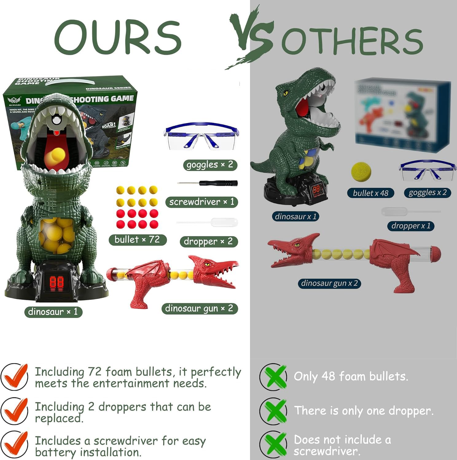 Jeu Dinosaure Interactif Jeu Tir Dinosaure Enfants - 12 Balles Collantes 3-6 Ans Jeux De Flechette Enfant