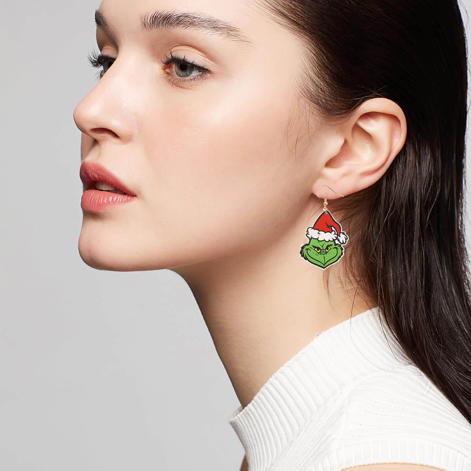 Grinch Pendientes de Navidad colgantes de gota Zinc regalo para niñas